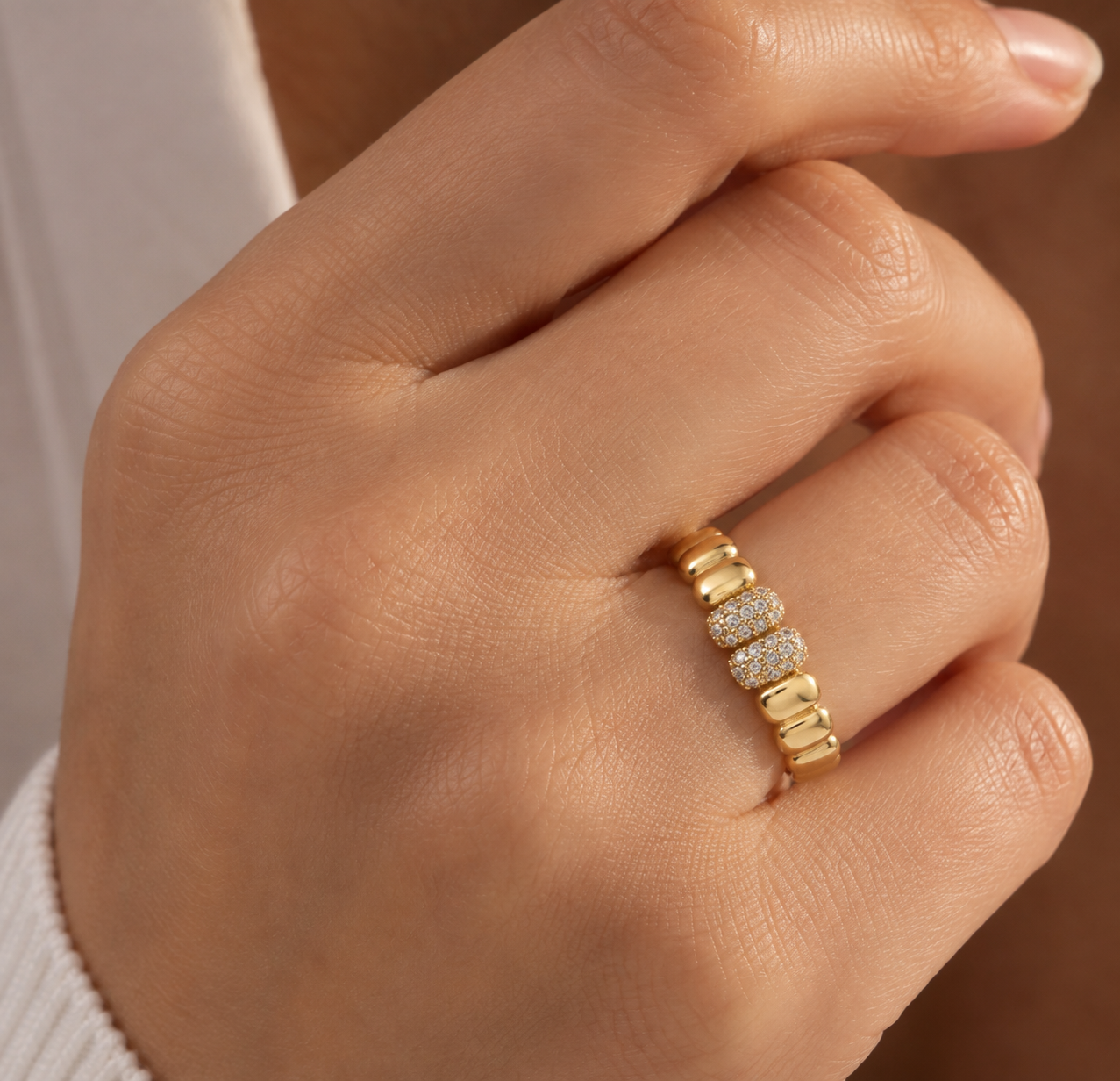 Anillo Dúo Pavé