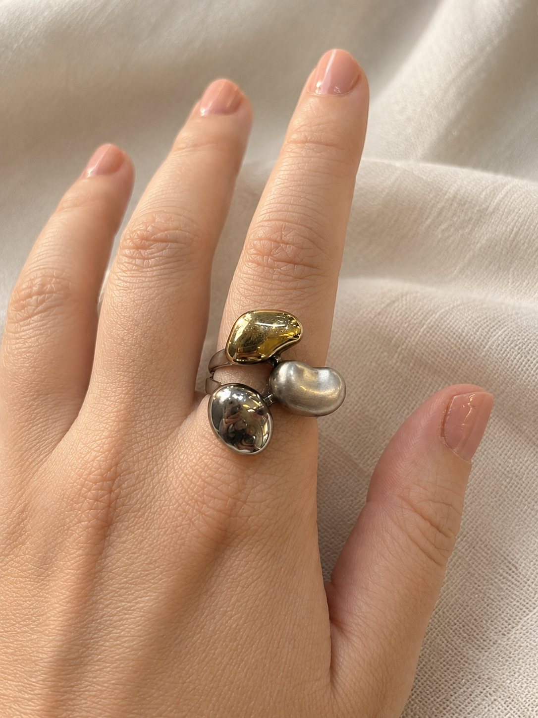 Anillo Bicolor en Oro y Plata