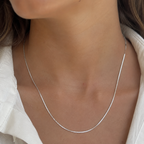 Cadena Veneciana Oro Blanco Ajustable