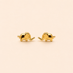 Aros elefante para bebe en oro amarillo 18kt