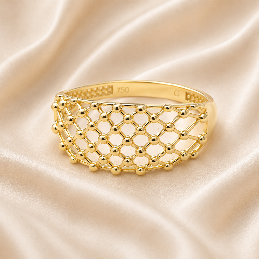 Anillo Malla de Oro 18K