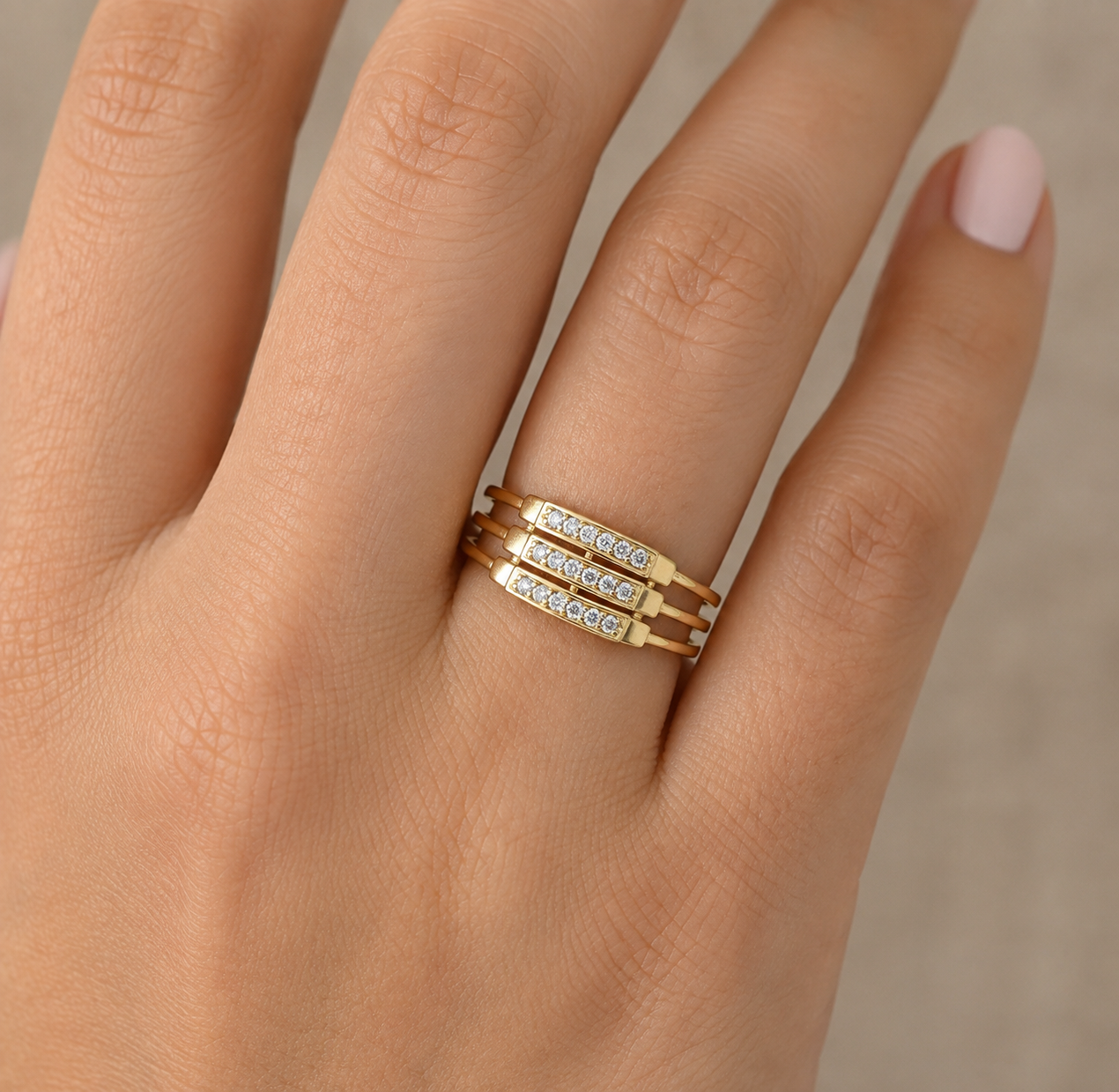 Anillo Trilogía de Luz Oro 18k