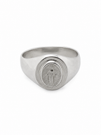 Anillo Sello Virgen en plata