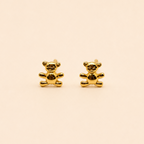 Aros osito de bebé en oro 18k