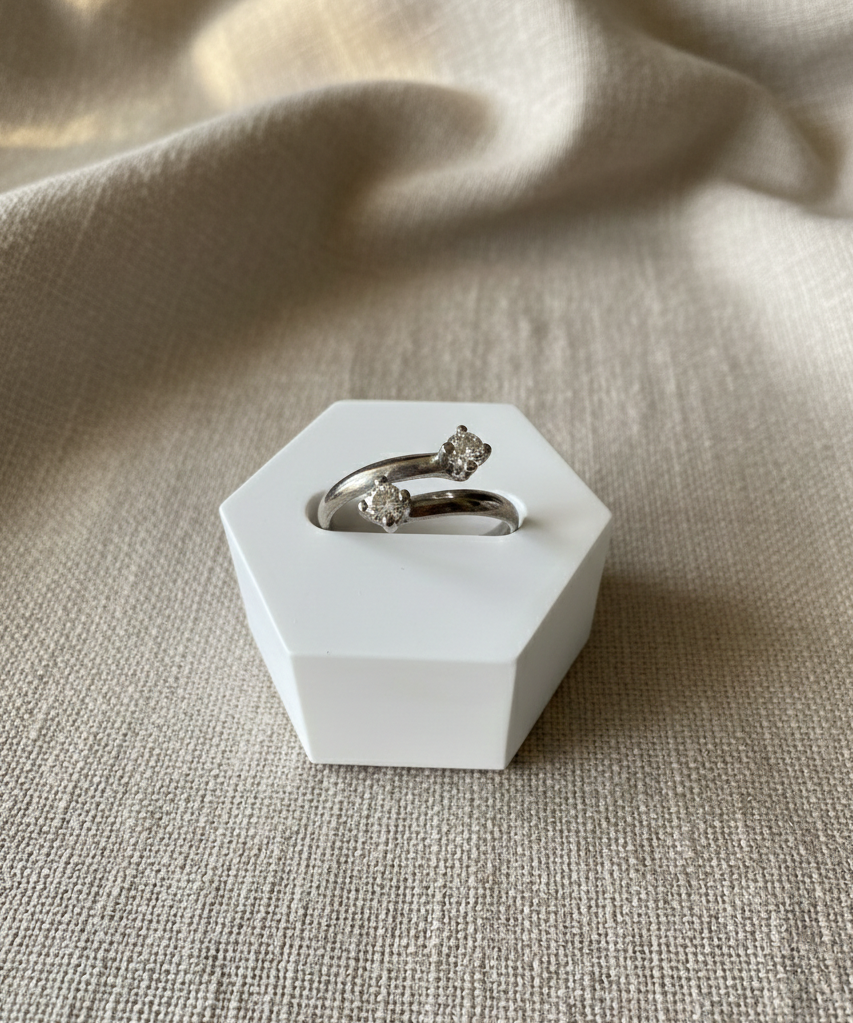 Anillo Toi Et Moi Oro Blanco y Diamantes