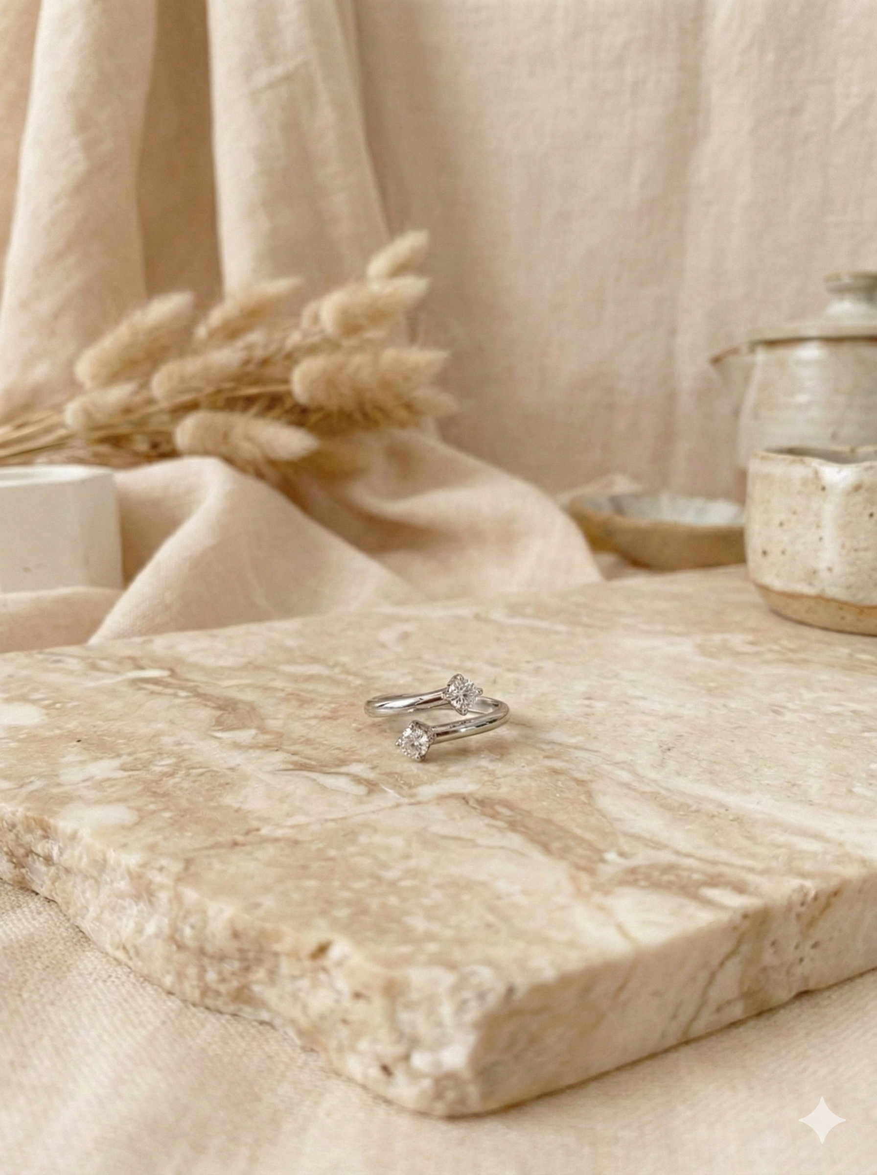 Anillo Toi Et Moi Oro Blanco y Diamantes