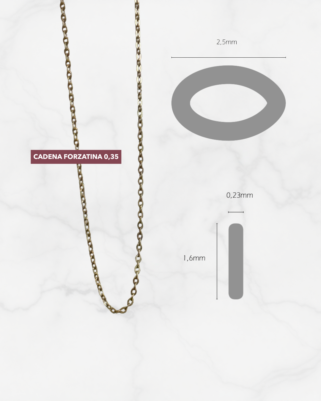 Cadena Forzattina en Oro Amarillo 18kt