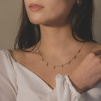 Collar Gotas de Oro en Oro Amarillo 18k