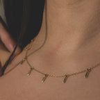 Collar Gotas de Oro en Oro Amarillo 18k