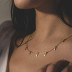 Collar Gotas de Oro en Oro Amarillo 18k