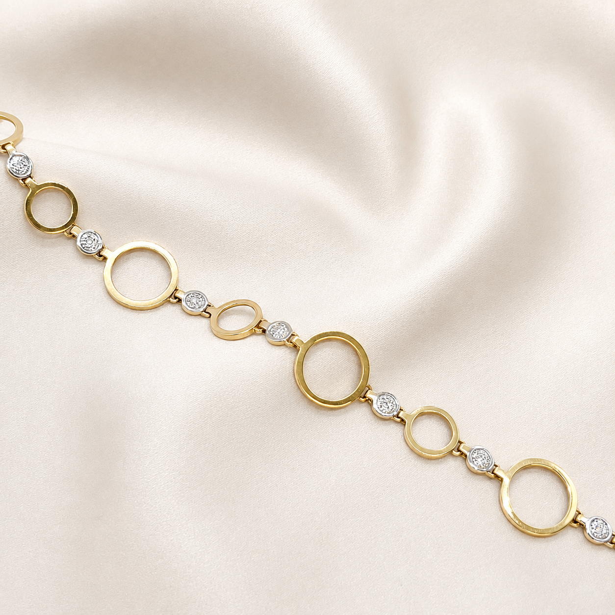 Pulsera Círculos de Luz en Oro Amarillo 18k