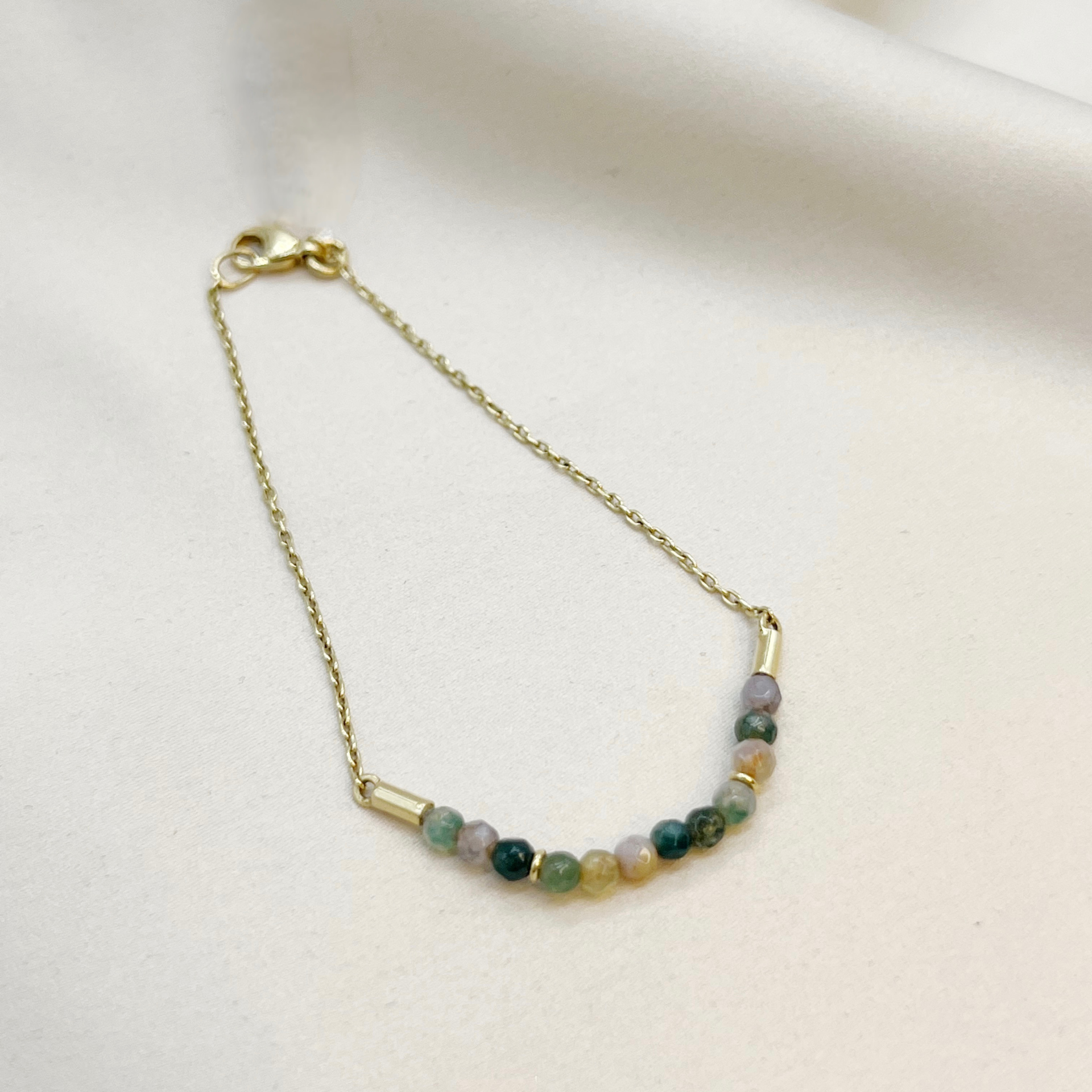 Pulsera surtido natural de piedras en oro amarillo 18kt