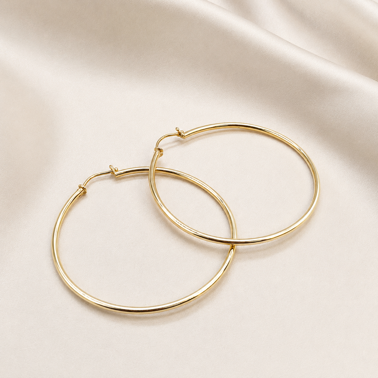 Aros Argolla Maxi 6 cm en Oro Amarillo 18k