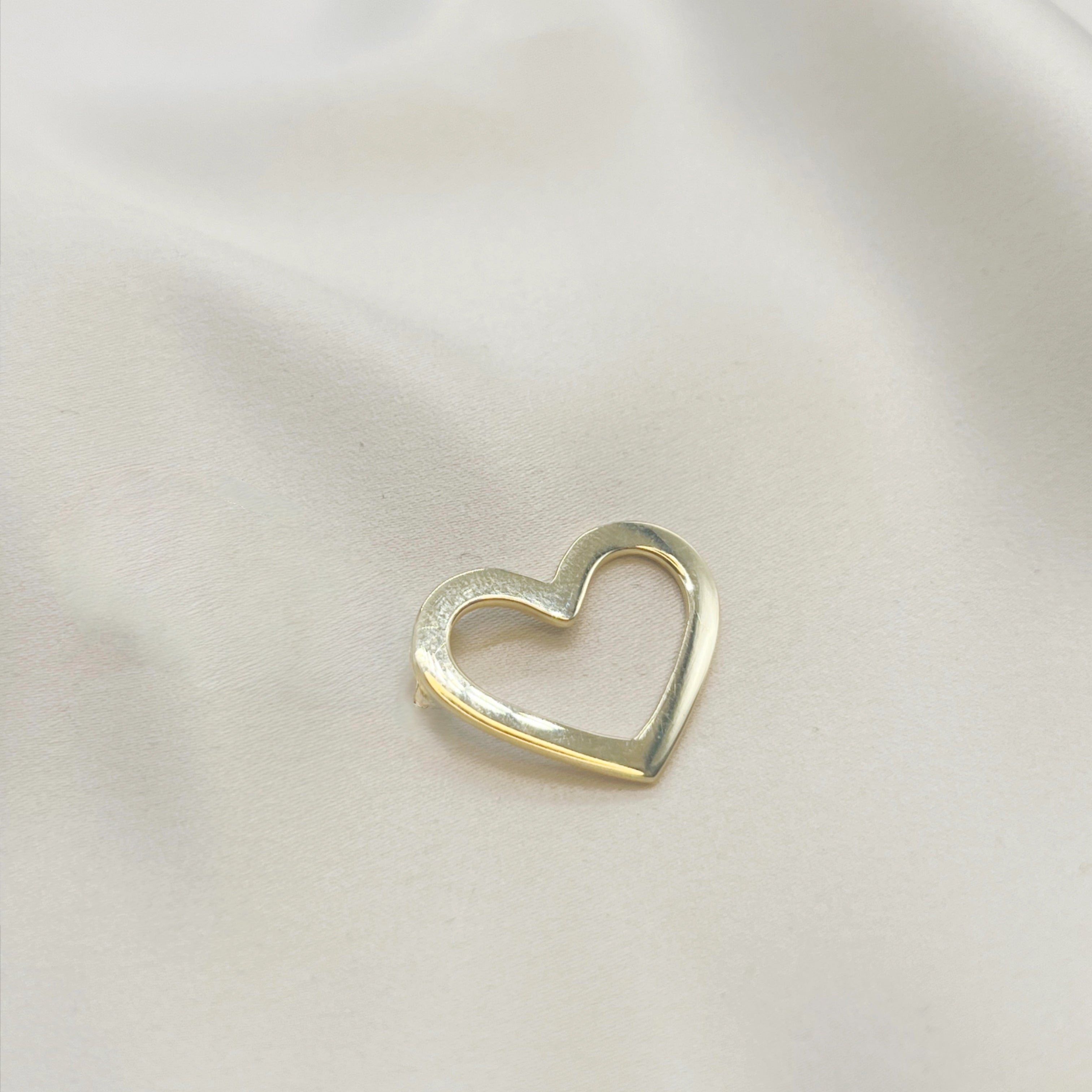 Colgante Corazón Calado en Oro Amarillo 18k