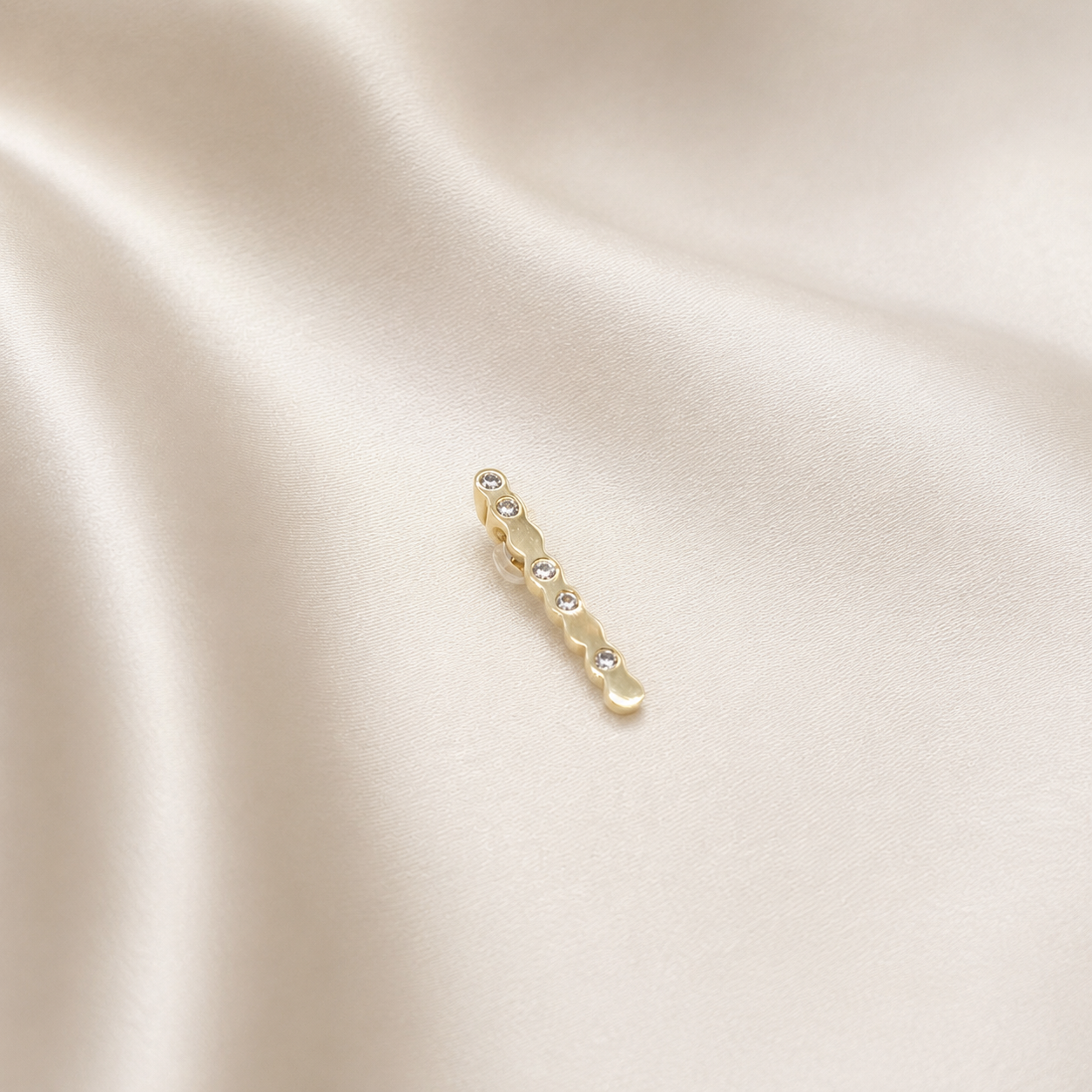 Colgante Palito de Brillo en Oro Amarillo 18k