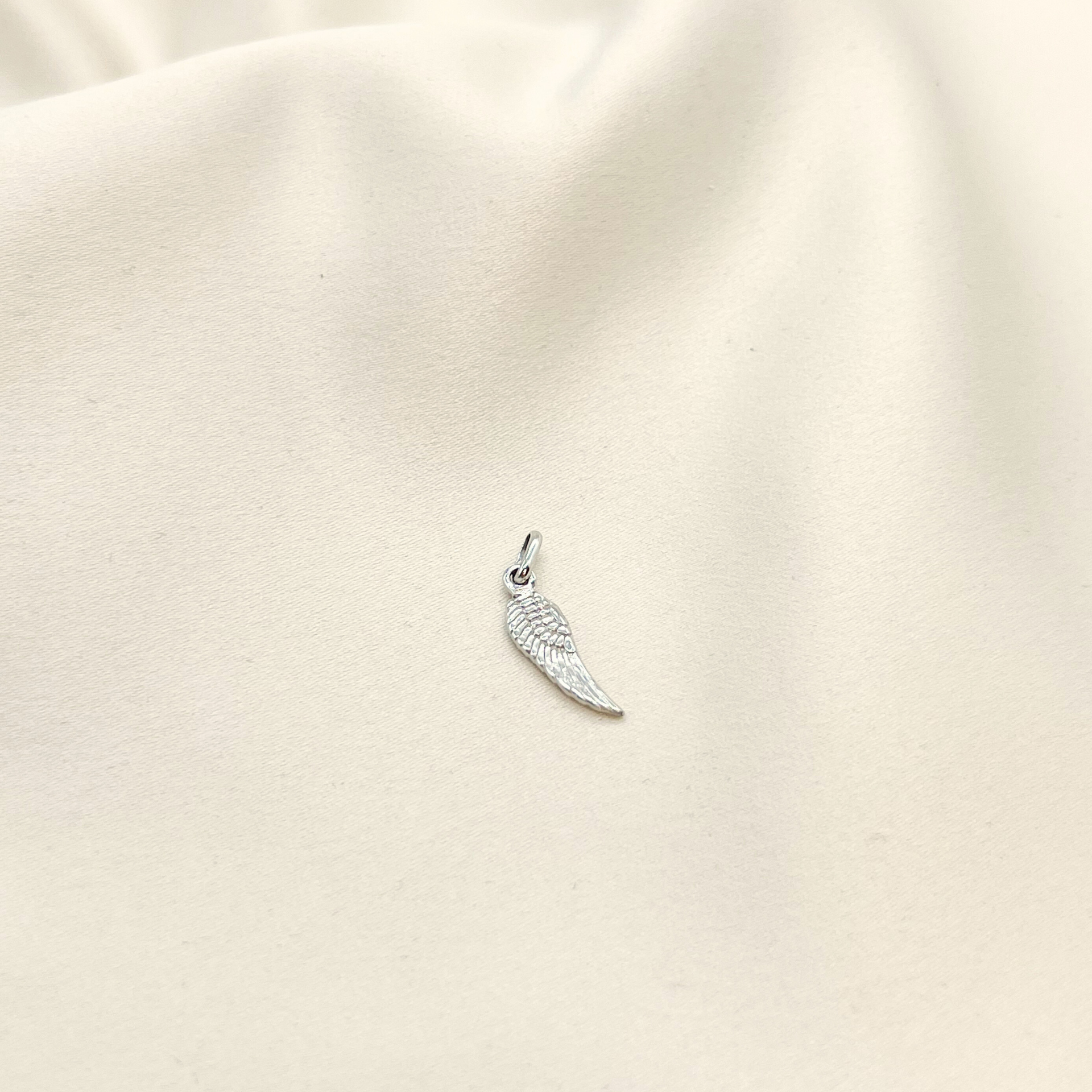 Colgante Alita de Ángel en Oro Blanco 18k