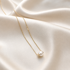 Collar Perla Central en Oro Amarillo 18k