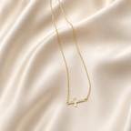 Collar Cruz Horizontal en Oro Amarillo 18k