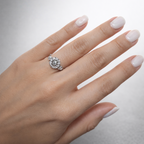 Anillo Plata Halo