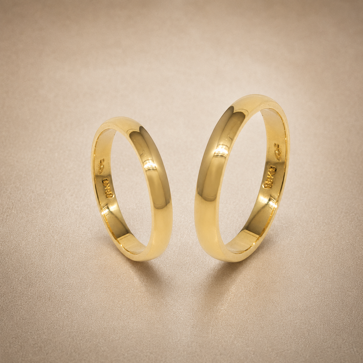 A pedido - Argollas Corte Inglés en Oro Amarillo 18k