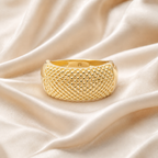 Anillo trama Dorada Oro 18k
