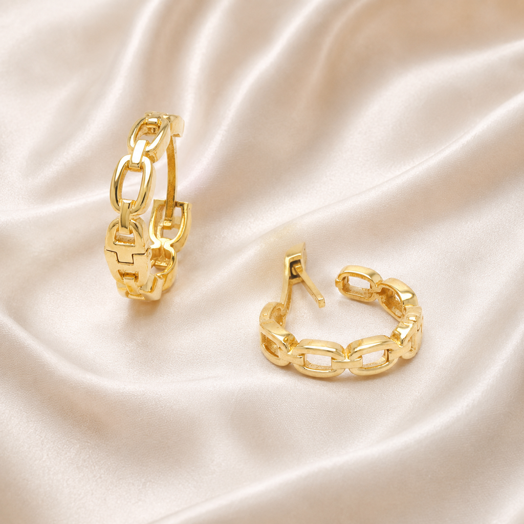 Aros Eslabones Oro 18k