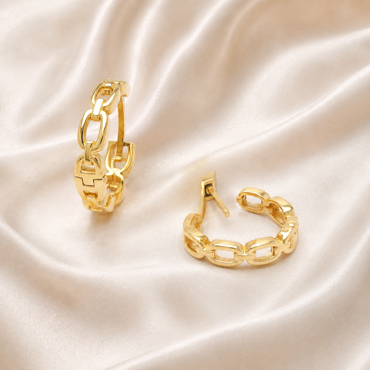 Aros Eslabones Oro 18k