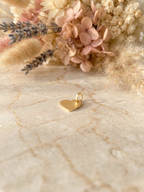 Dije Corazon Plano Grabado Oro 18kt