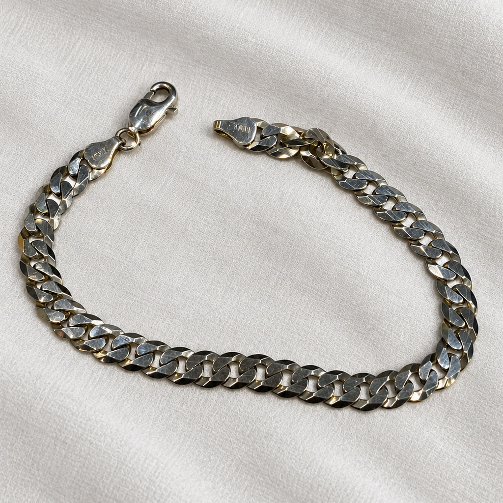 Pulsera Cubana en Plata
